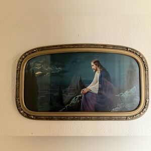 Framed Religious Scene with Gold Accents